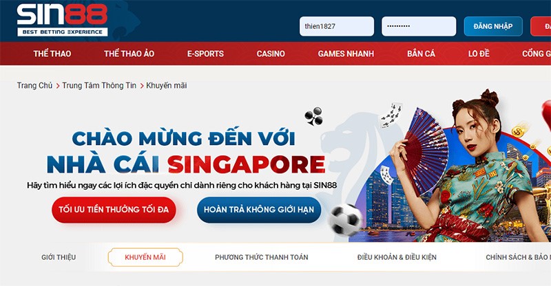 Sin88 – Nhà cái bóng đá, đánh đề online thế hệ mới, uy tín hàng đầu Việt Nam