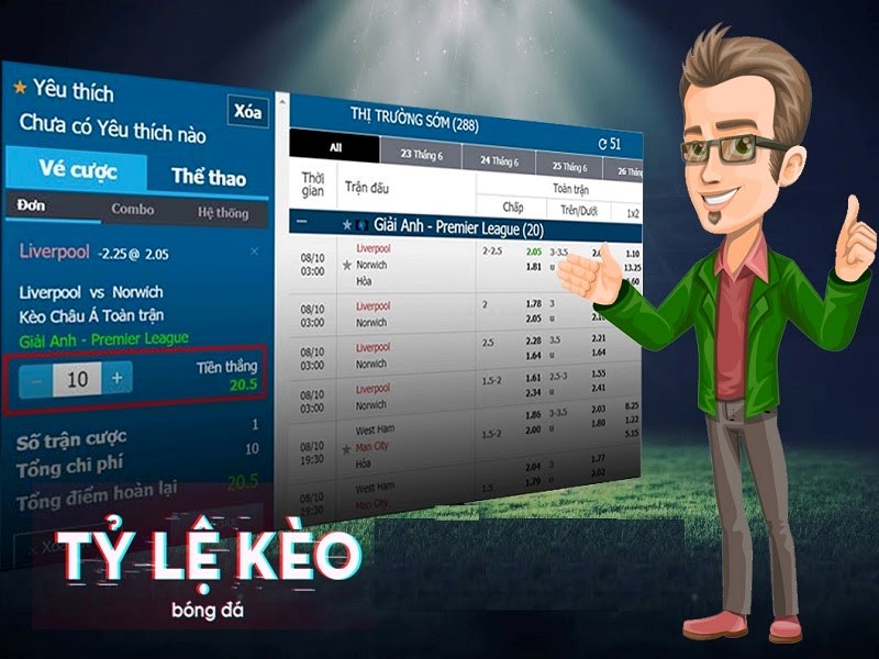 Chia sẻ cách xem tỷ lệ bóng đá hôm nay tại nhà cái online
